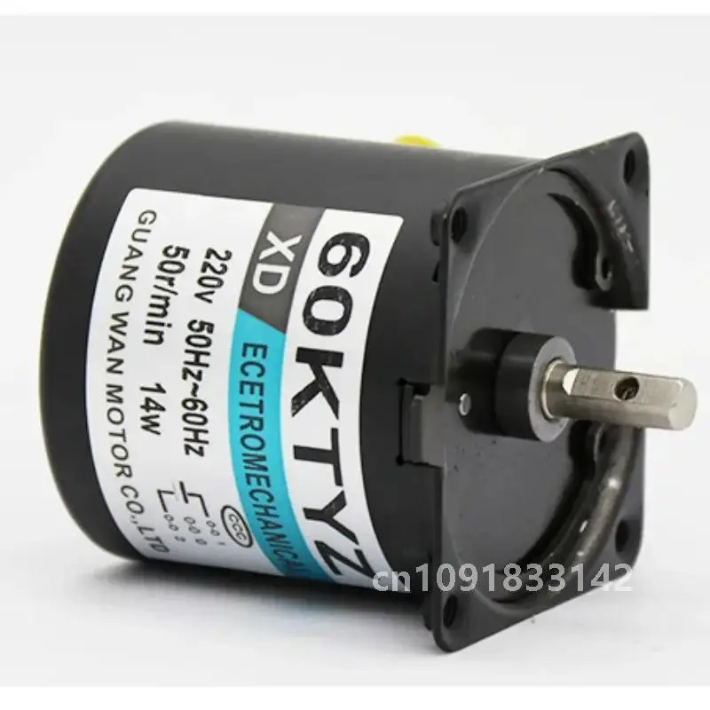 60Ktyz 14W Ac Permanente Magneet Synchrone Motor 110V/220V Gear Motor Miniatuur Lage Snelheid Grote Koppel Kleine Motor