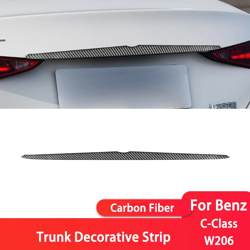 

For Mercedes-Benz C-Class W206 Premium Carbon Fiber Trunk Decorative Strip Decorative Sticker Interior Modification Accessories