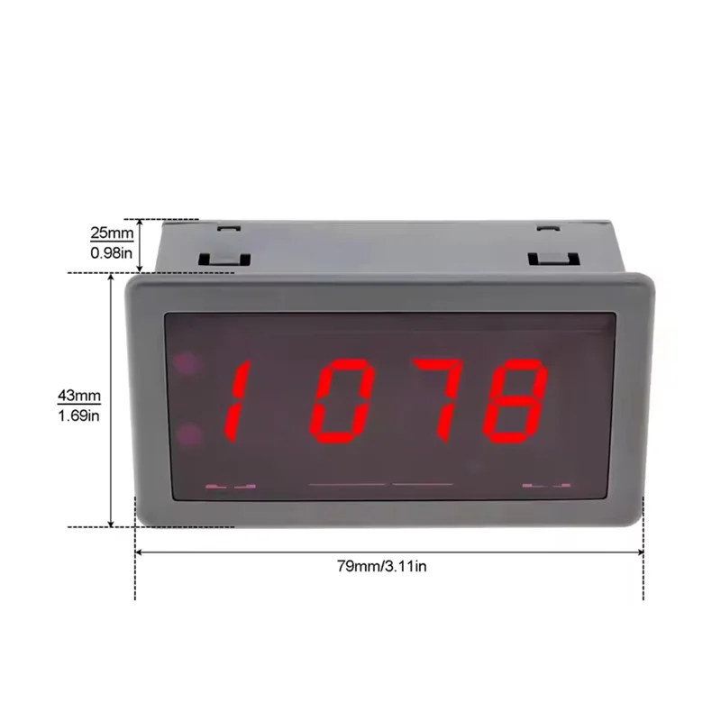 Contagiri con display LED digitale ABKP-RPM 4 per motore ad alta precisione con sensore interruttore di prossimità Hall