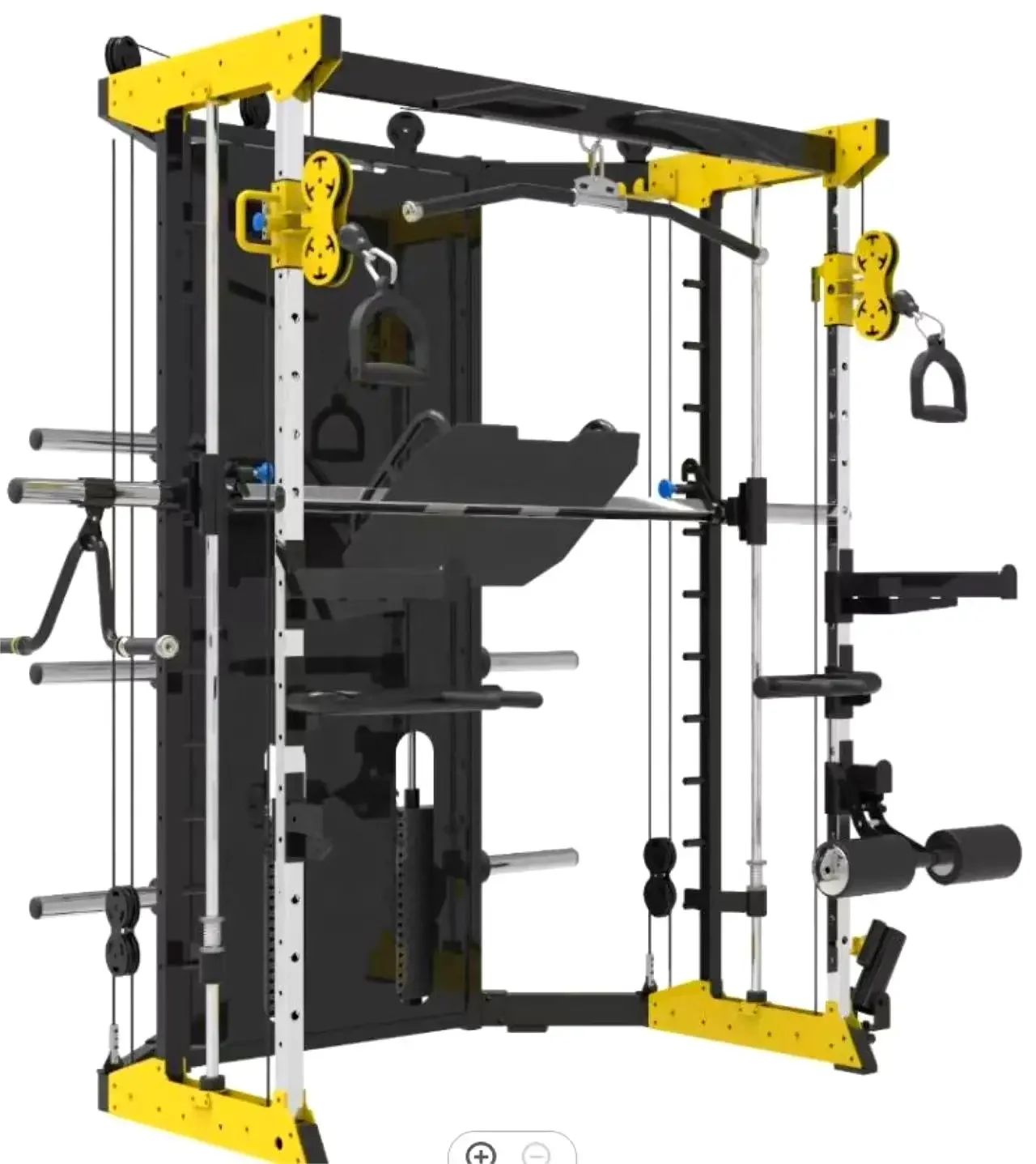 All-In-One Home Gym Fitness Station Multi-Function Power Squat Rack Smith Machine Shoulder Chest Leg Press Equipment Training