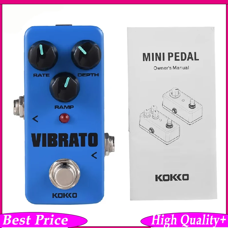 KOKKO FVB2 VIBRATO Tremolo Electric Guitar Effect Pedal True Bypass Guitar Pedal Mini Guitar Effector Guitar Accessories Parts