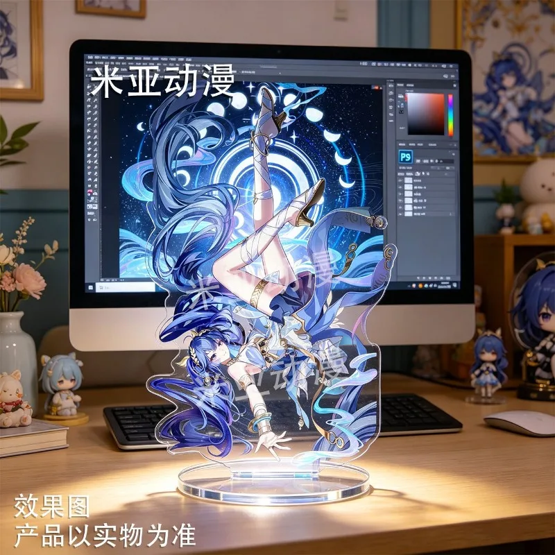

3.93inch Wuthering Waves Game Peripherals Phrolova Figure Acrylic Stand Iuno Figurine Standing Plate Augusta Decoration Toys