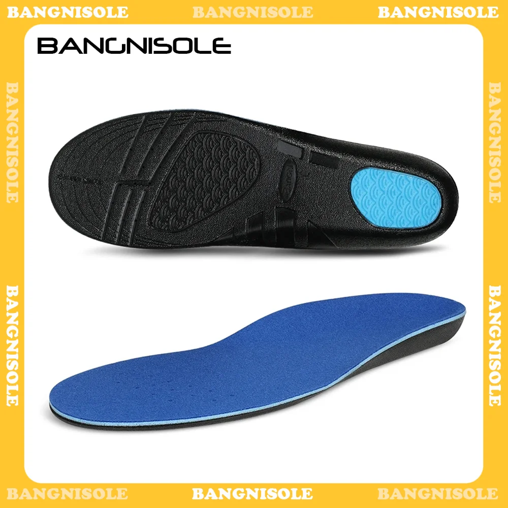 Bangnisole 1 Pair Arch Support Ease Pressure Shock-Absorbant Sport Insole Solid Color Men Women All Applicable