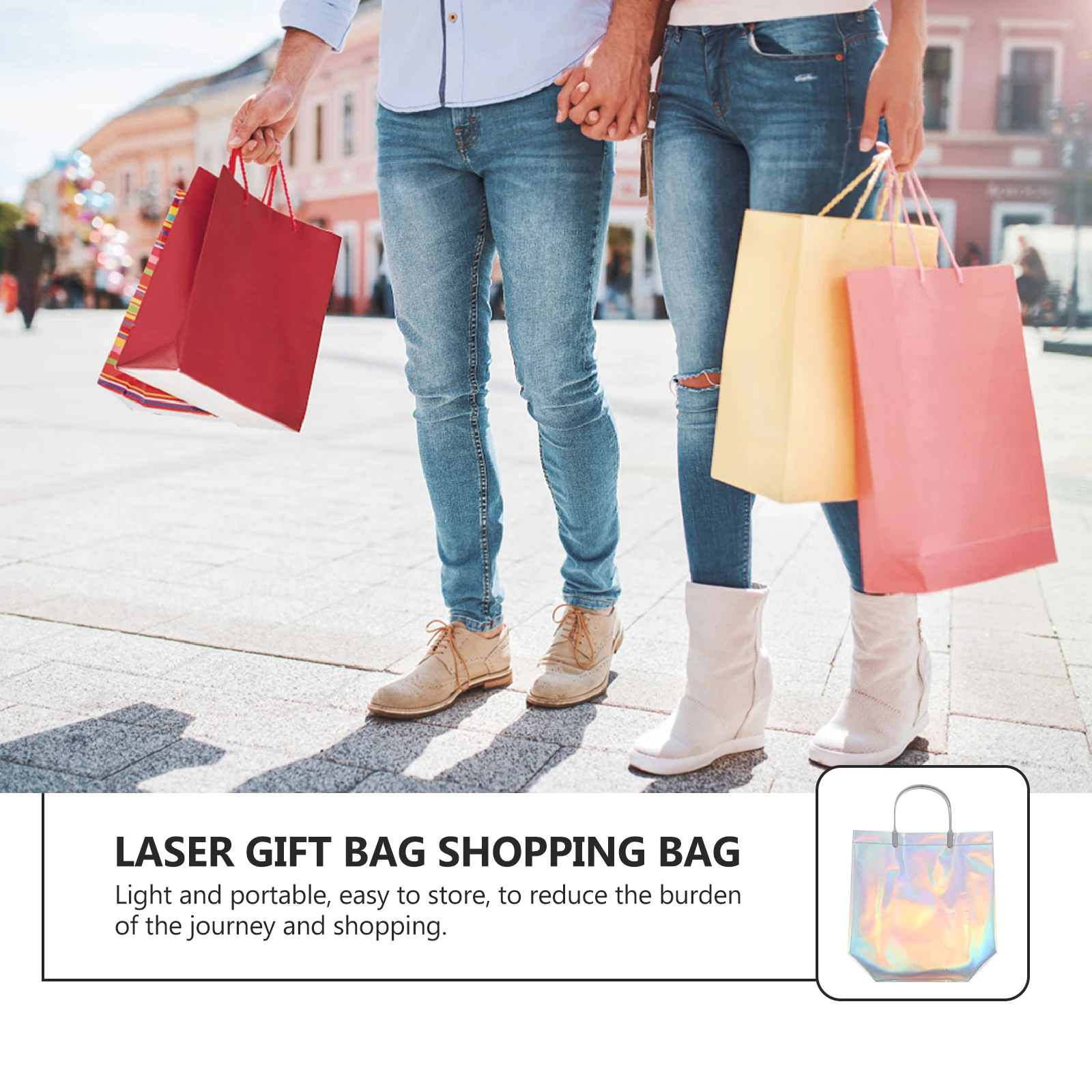 

5 pcs Waterproof Shopping Handbag Grocery Pouch Storage Bag Tote Bag Eco-Friendly Portable Large Capacityreusable Storage Pouch