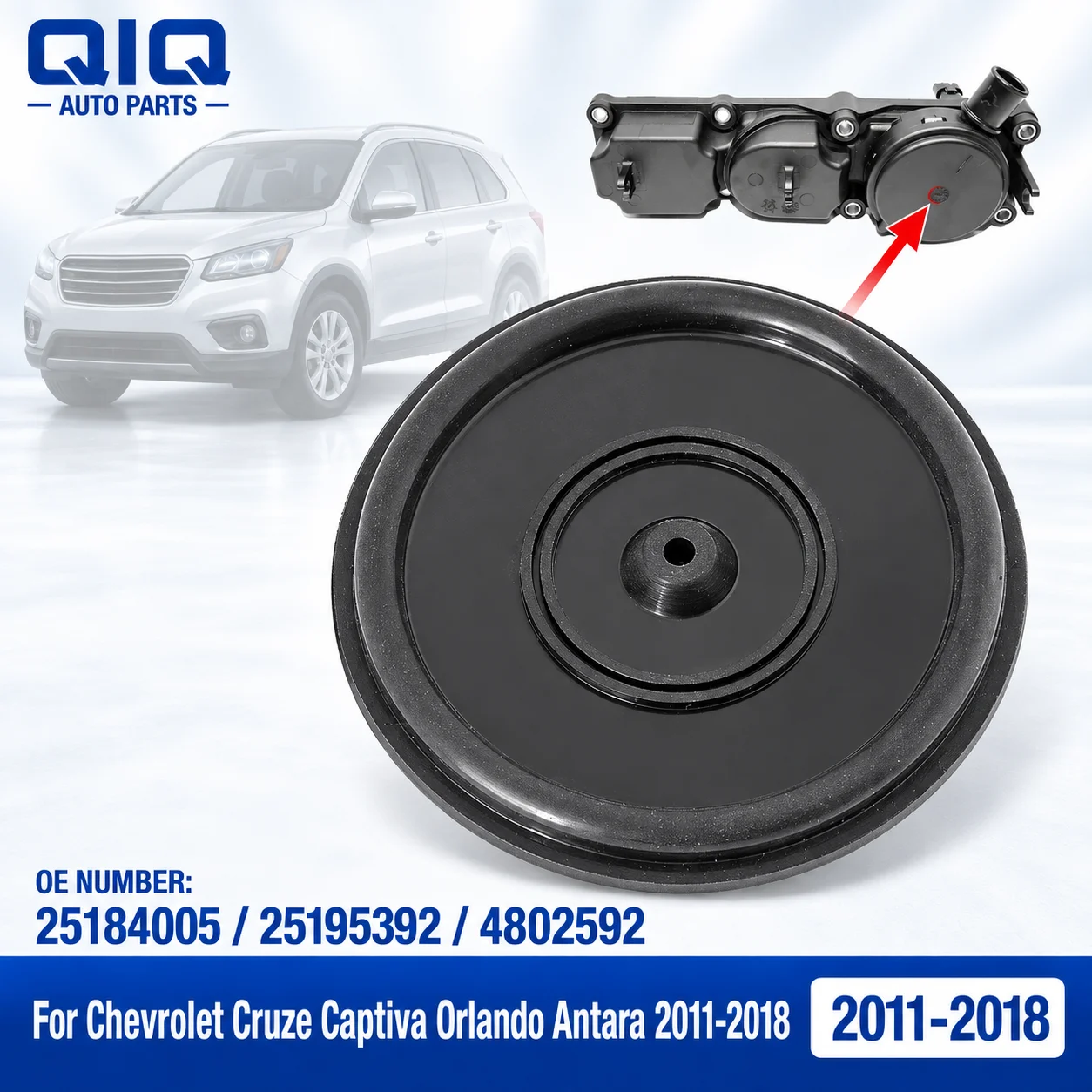 Crankcase Oil Ventilation Diaphragm Membrane For Chevrolet Cruze Captiva 2011 -2018 Orlando 2.0 Antara 25184005 25195392 4802592