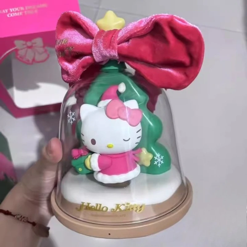 Cartoon Hallo Kitty Weihnachten Baum Schlafzimmer Nacht Nacht Lampe Anime Figur Desktop Modell Ornamente Hause Dekoration Geschenk Spielzeug