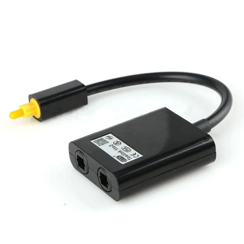 

Z Dual Port Toslink Digital Optical Adapter Splitter Fiber Audio Cable 1 In 2 Out
