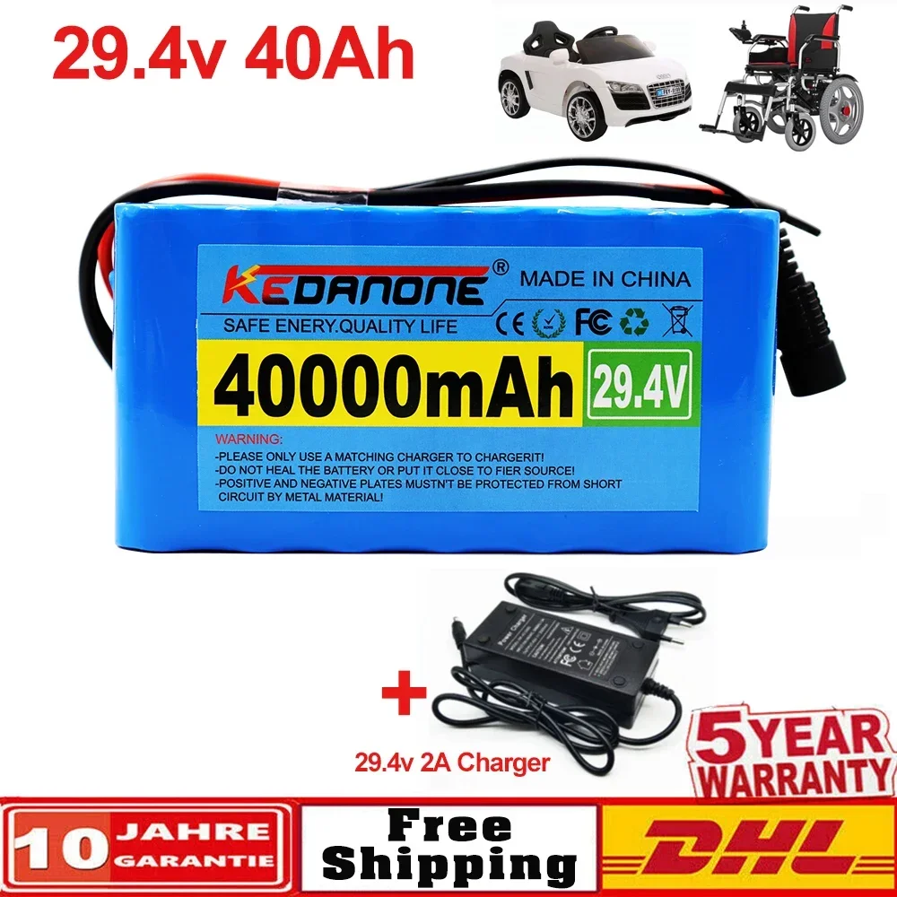 

24V 100000mAh 7S3P 18650 Replacement Battery 29.4V Lithium Battery 7s3p Battery Pack for e-bike Bicycle Wheelchair