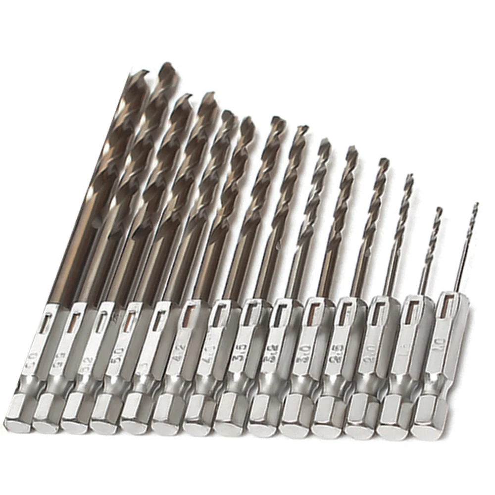 New patent new package 13 PCS 1.5-6.5mm M35 Cobalt Drill Bit HSSCO Twist Drill Bit Set 1/4\