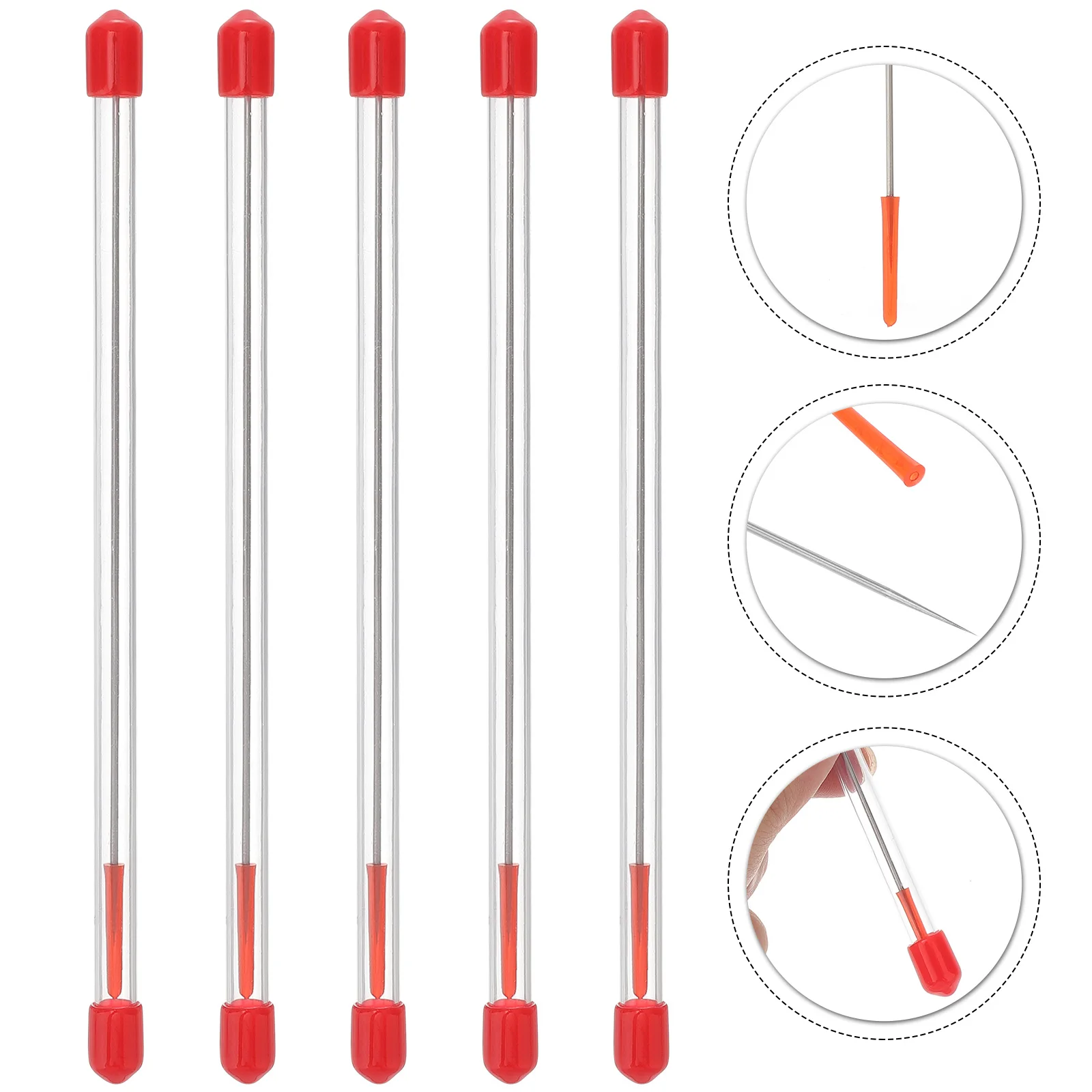 5pcs 0.3Mm Steel Airbrush Needle Replacement Tips Precision Airbrushes Needle Spray Tool For Fine Line Art Painting