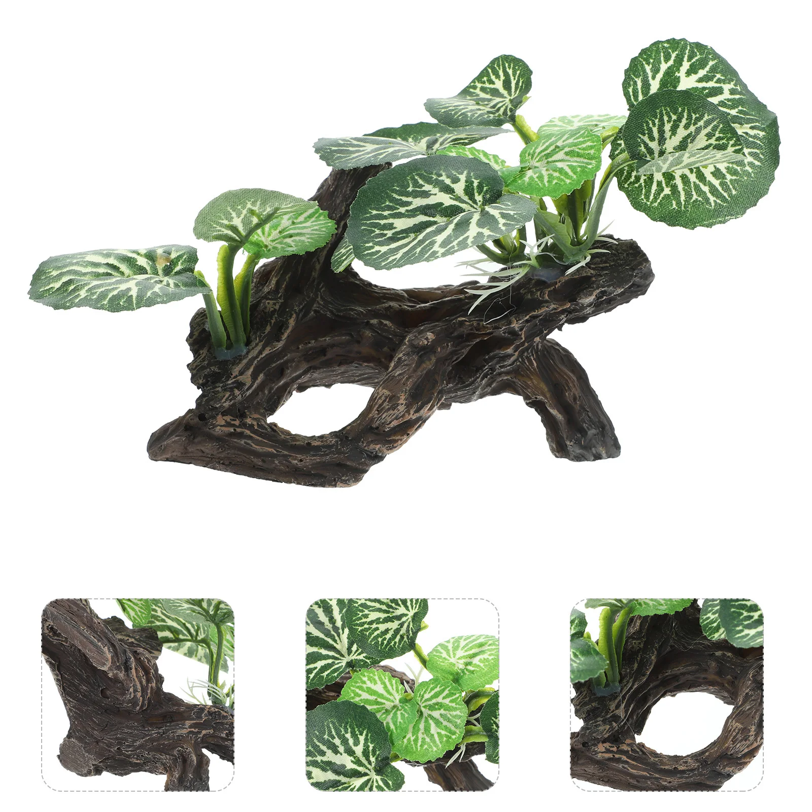

Realistic Reptile Box Plants Decor Artificial Plant for Terrarium Reptile Habitat Simulation Plant Ornament Fish Tank