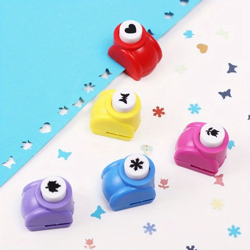 8mm Random Color Mini Scrapbook Punches Handmade Cutter Card Craft Calico Printing DIY Flower Paper Craft Punch Hole Puncher