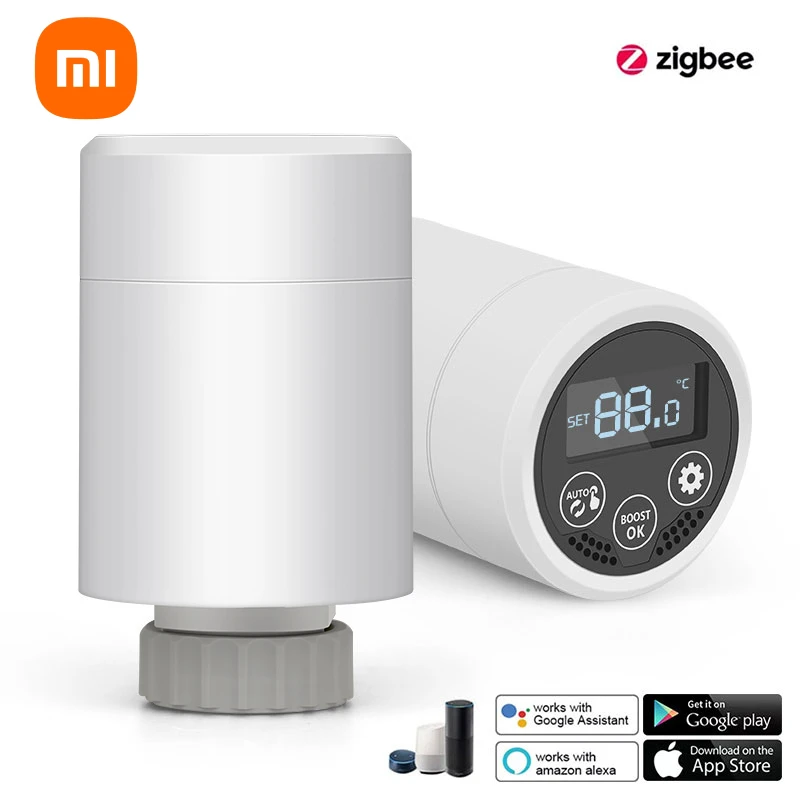 Xiaomi Tuya Smart ZigBee Thermostat Radiator Valve TRV Programmable Floor Heating Controller Support Alexa Alice Smart Life App