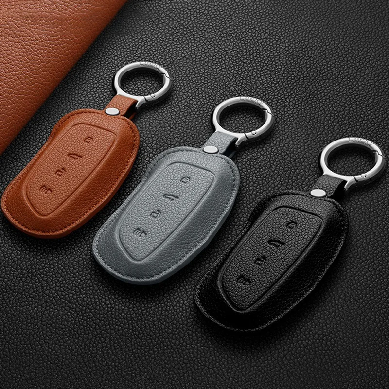 

Leather Car Key Case Cover for Great Wall Haval Hover H6 H7 H8 H4 H9 F5 F7 H2S H3 H5 M6 Dargo B07 A07 Keychain Fob Accessories