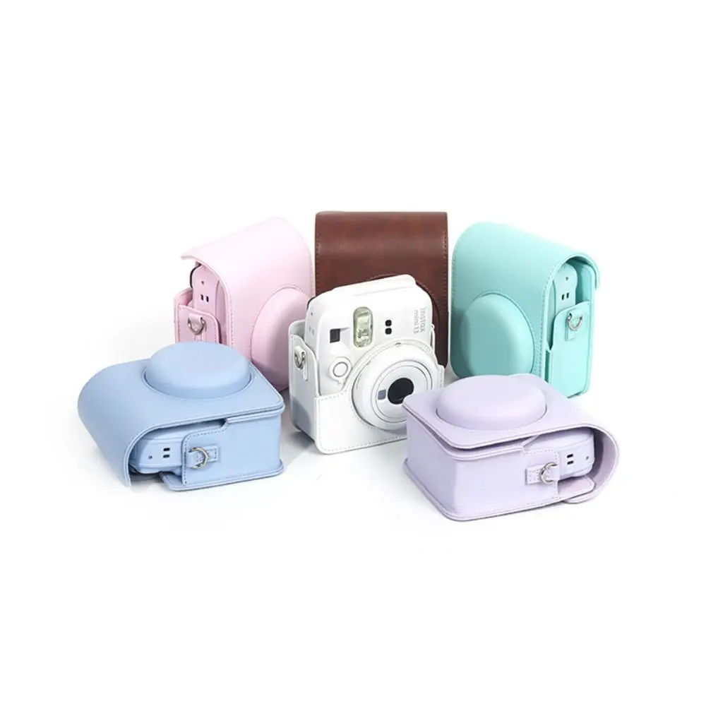 PU Leather Instant Camera Case Magnetic Closure Structured Support Retro Camera Case for Fujifilm Instax Mini 13/12/11