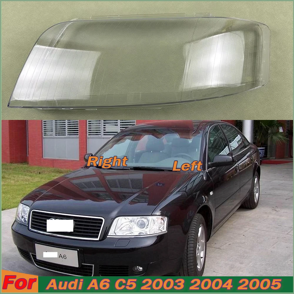 

For Audi A6 C5 2003 2004 2005 Headlight Cover Transparent Lampshade Lamp Lens Headlamp Shell Plexiglass Auto Replacement Parts