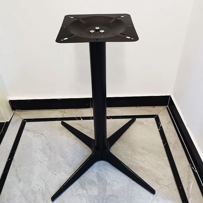Brushed Silver Aluminum Alloy X Cross Four-Claw Dining Table Leg, Alloy Support Bracket Shelf for Dining Table