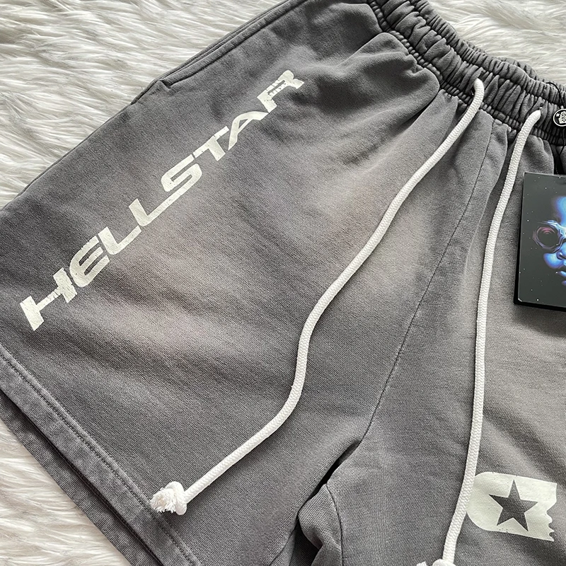 Hellstar Studios Casual Sports Shorts for Men And Women Youthful Vitality Style Straight Leg Short Pants Regular Thickness view 3