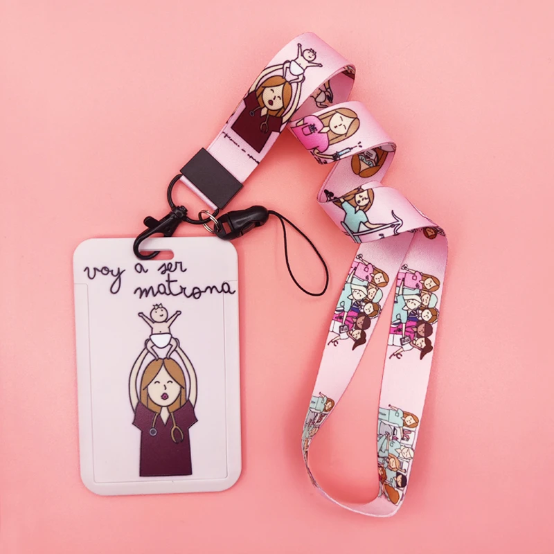 Verloskunde Gynaecologie Lanyard Badge Houder Baarmoeder Id Creditcard Case Nek Riem Kaart Houder Telefoon Touw Matrona Inloggegevens