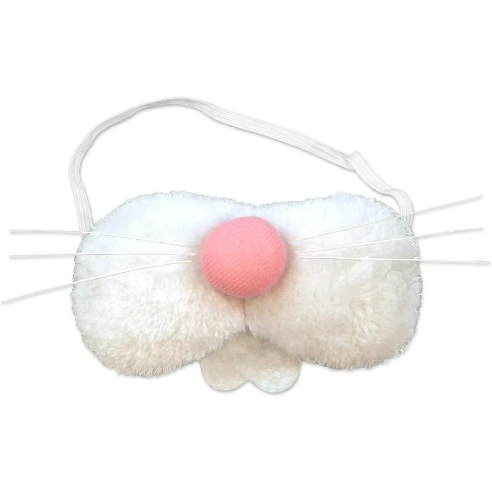 

Аксессуар для плюшевого костюма кролика — белое искусственное мех с розовым носом, зубами, усами и резинкой, нарядом в виде животного на Пасху