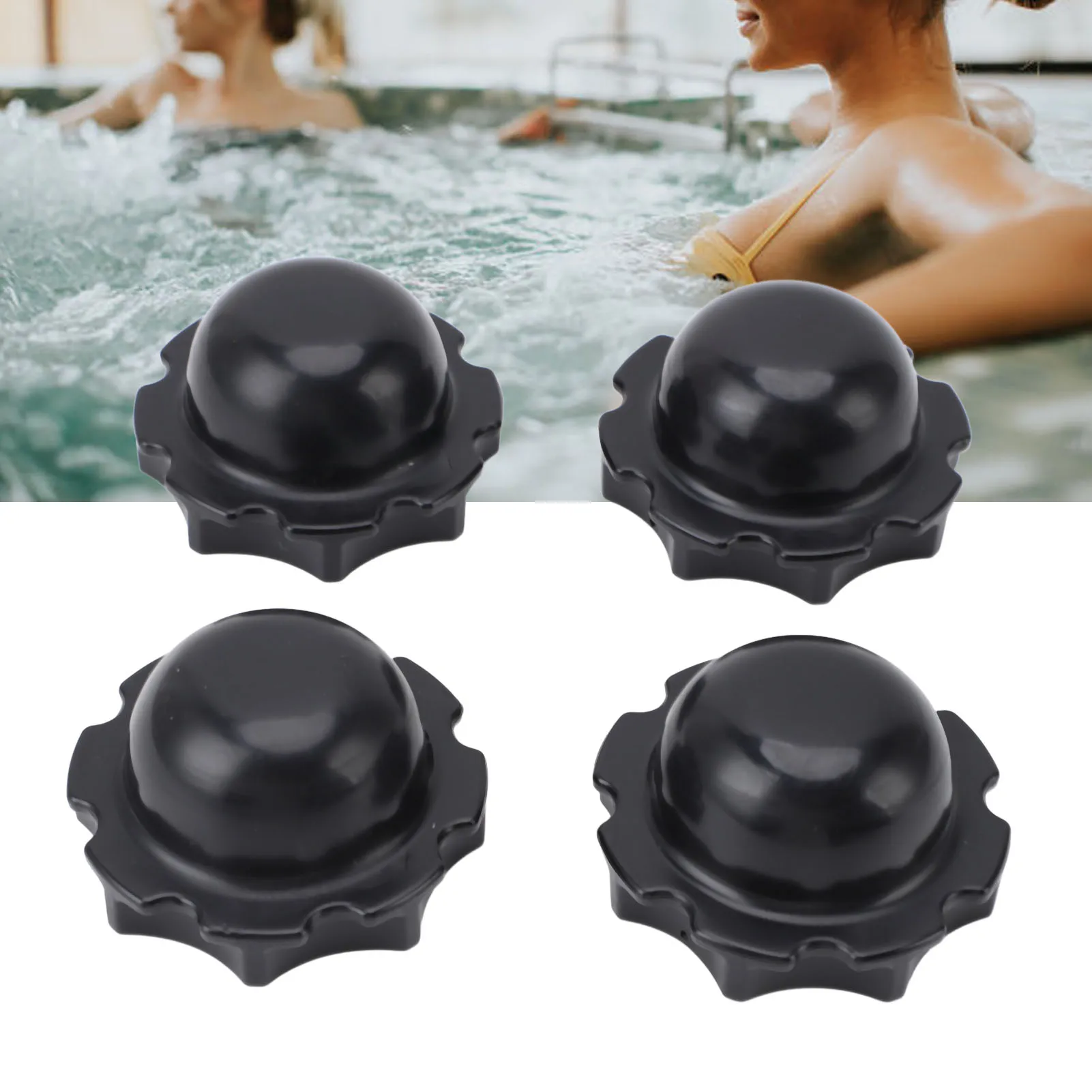 ZK20 4 Stück aufblasbarer Whirlpool-Lochstopfen P6575 Gummi-Whirlpool-Lochfilterstopfen Ersatzzubehör