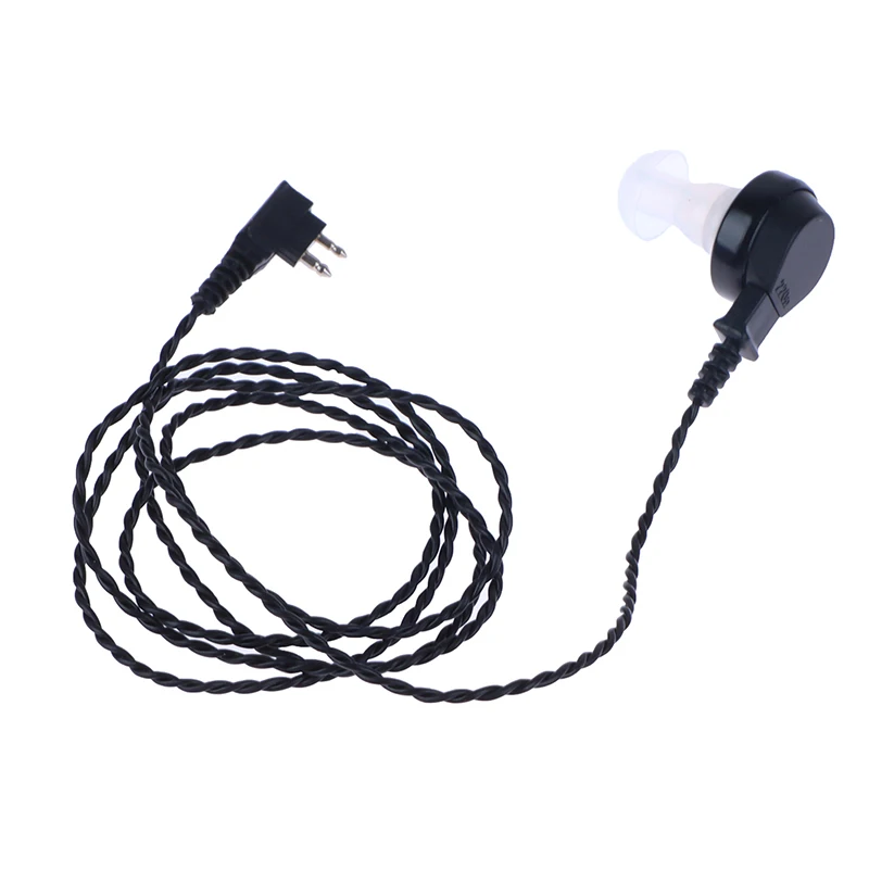 1Pcs Black Hearing Aid Unilateral Cord Wire+BTE Hearing Aid Receiver (2 pin) Amplifier Speaker Replacement Part