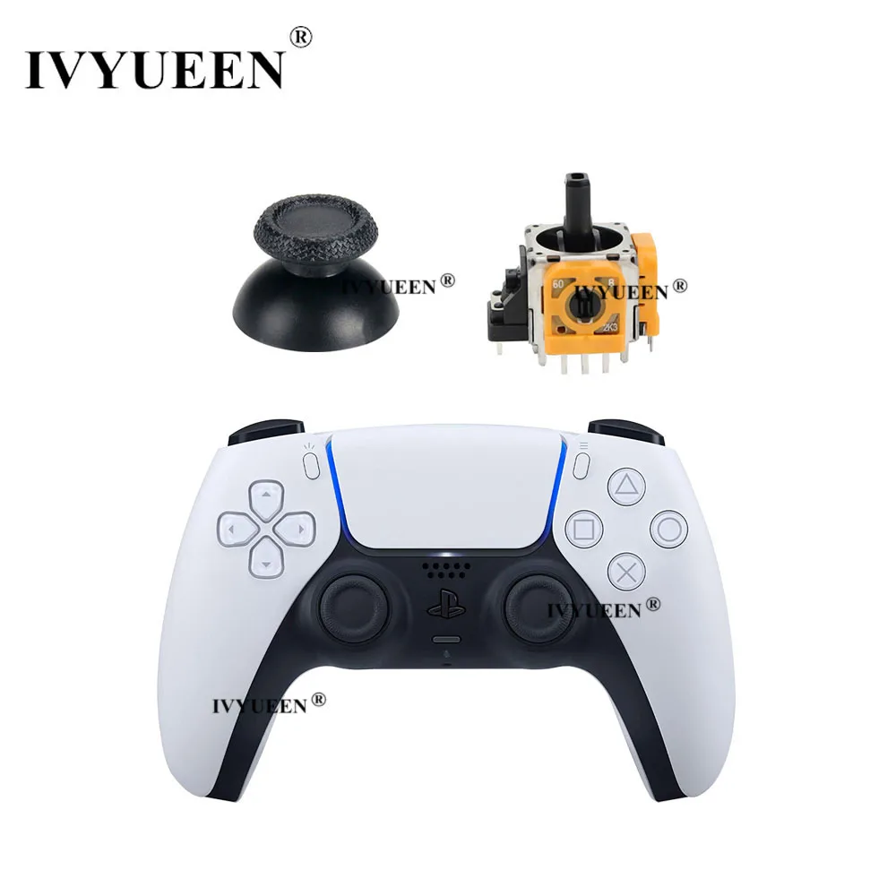 IVYUEEN 3D Analog Joystick Sensor Module Potentiometer Thumb Stick for Sony PlayStation 5 PS5 DualSense Controller Repair Parts