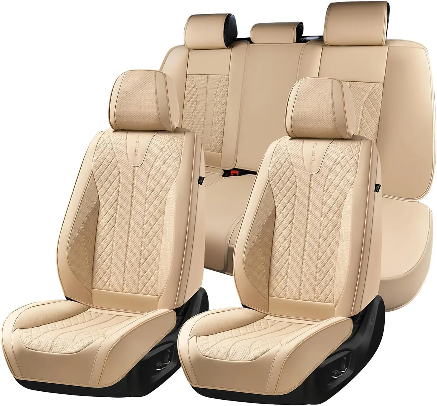 

Universal Waterproof Leather Car Seat Covers Full Set, Fits Most Vehicles with Easy Installation