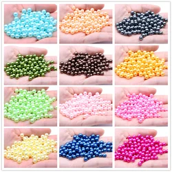 Perlas sueltas de 3mm-10mm, 23 colores sin agujeros, perlas de imitación de plástico DIY para costura y fabricación de joyas