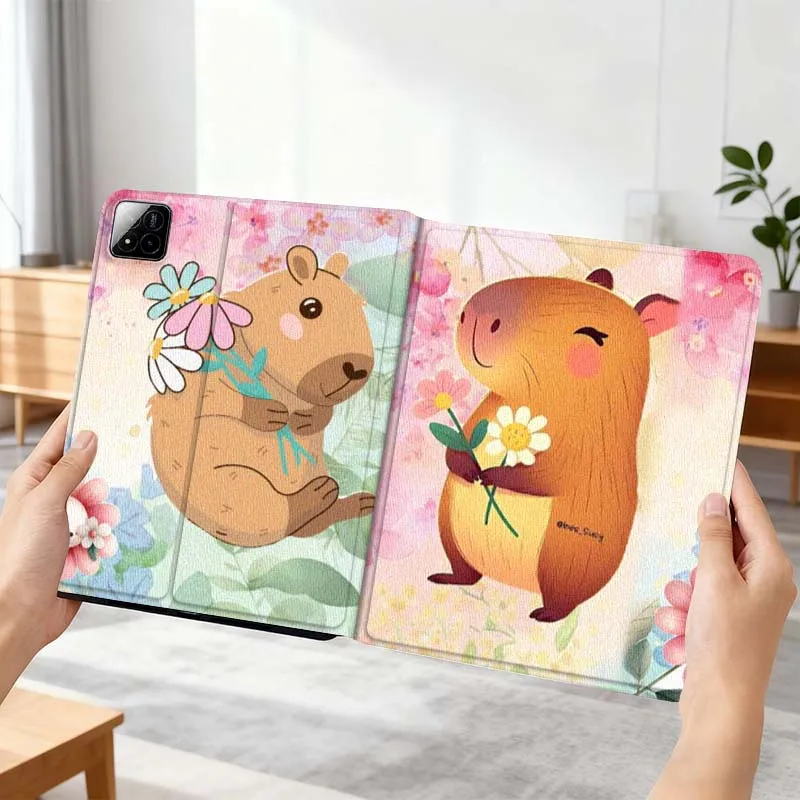 

Cute Creative Capybara Gift For Xiaomi Mi Pad Mini 4 5 6 7 SE Pro Plus Redmi Pad 2 SE 2025 8.8 11 Foldable Tablet Case