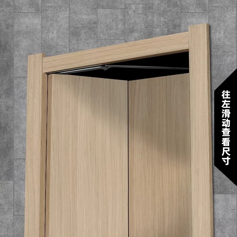 Folding door hardware accessories Full set of swing door without lower rail Flat folding 180 degree folio Wooden slidi