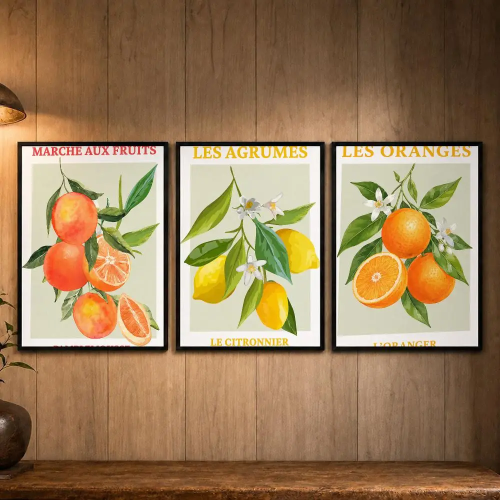 Trending Art F-FruitS Poster Self-adhesive Art Poster Decoracion Painting Wall Art White Kraft Paper Home Decor