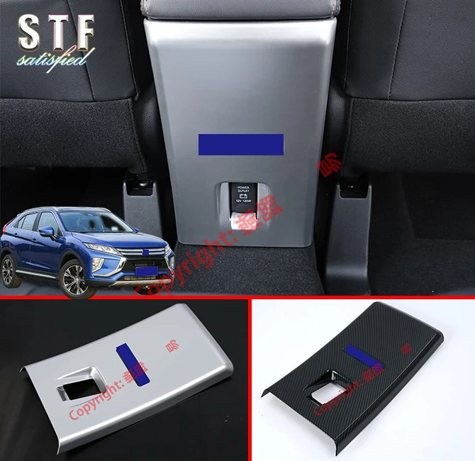 ABS Interior Rear Air-Condition Vent Outlet Full Cover Trim For Mitsubishi Eclipse Cross 2018 2019 Car Accessories Stickers