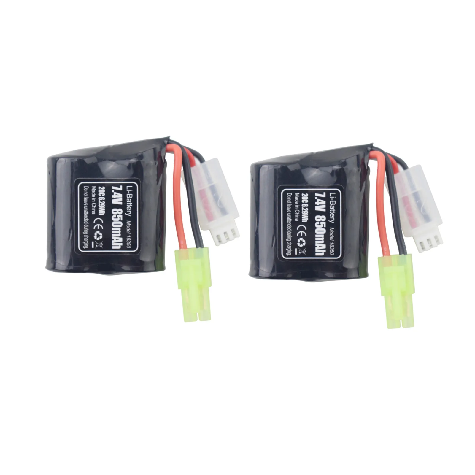 

2PCS 7.4V 850mAh Lithium Battery For H102 High-Speed RC Boat H106 H110 H112 TX121 H119 H122 H155 Waterproof Speedboat Parts