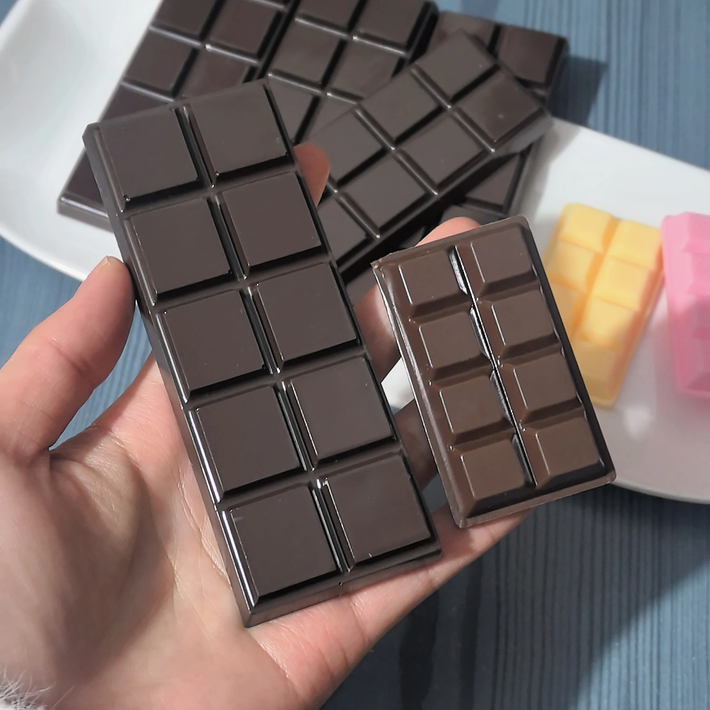PVC Fake Chocolate Bar Realistische dekorative Fake Candy Party Prop Bäckerei Display Küche Dekor Fotografie Hintergrund Geschenkidee – Detail 8