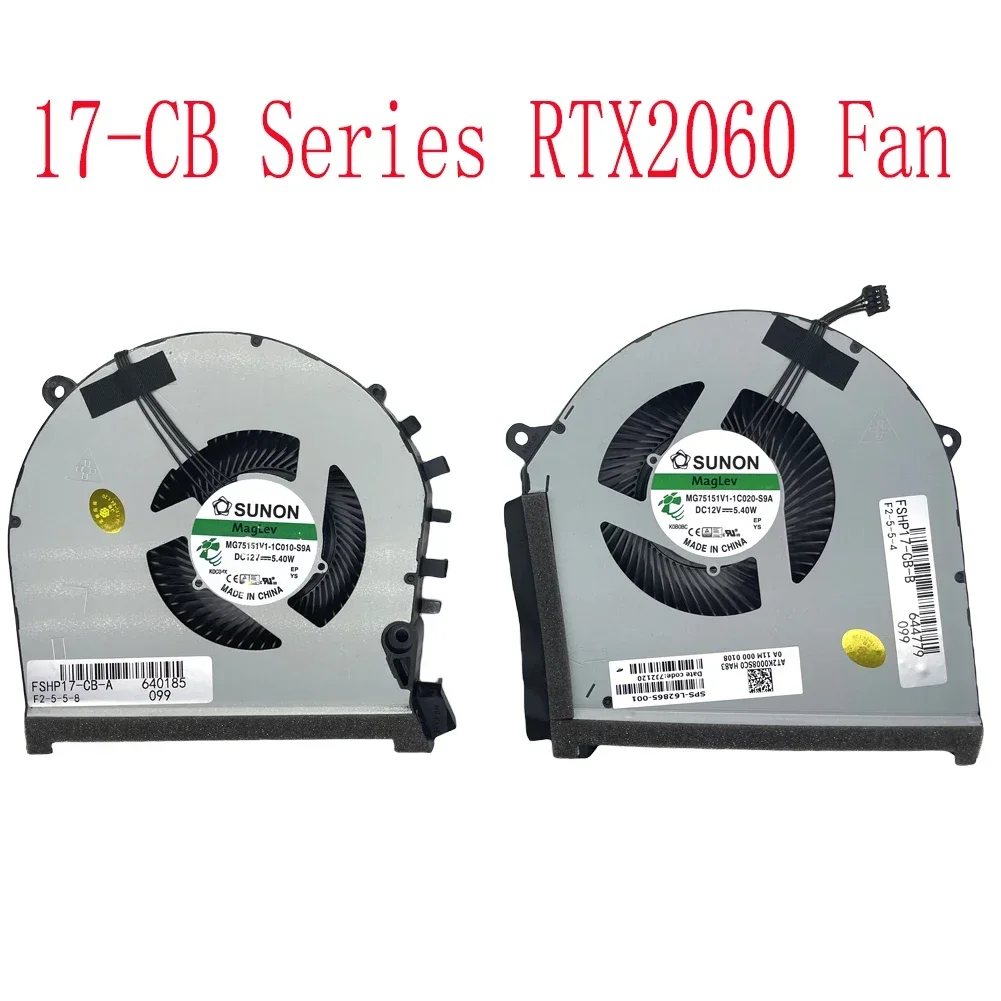 Replacement New Laptop CPU+GPU Cooling Fan for HP OMEN RTX2060 17-CB 17-CB0063TX 1005TX 17-CB0030NR Series Fan