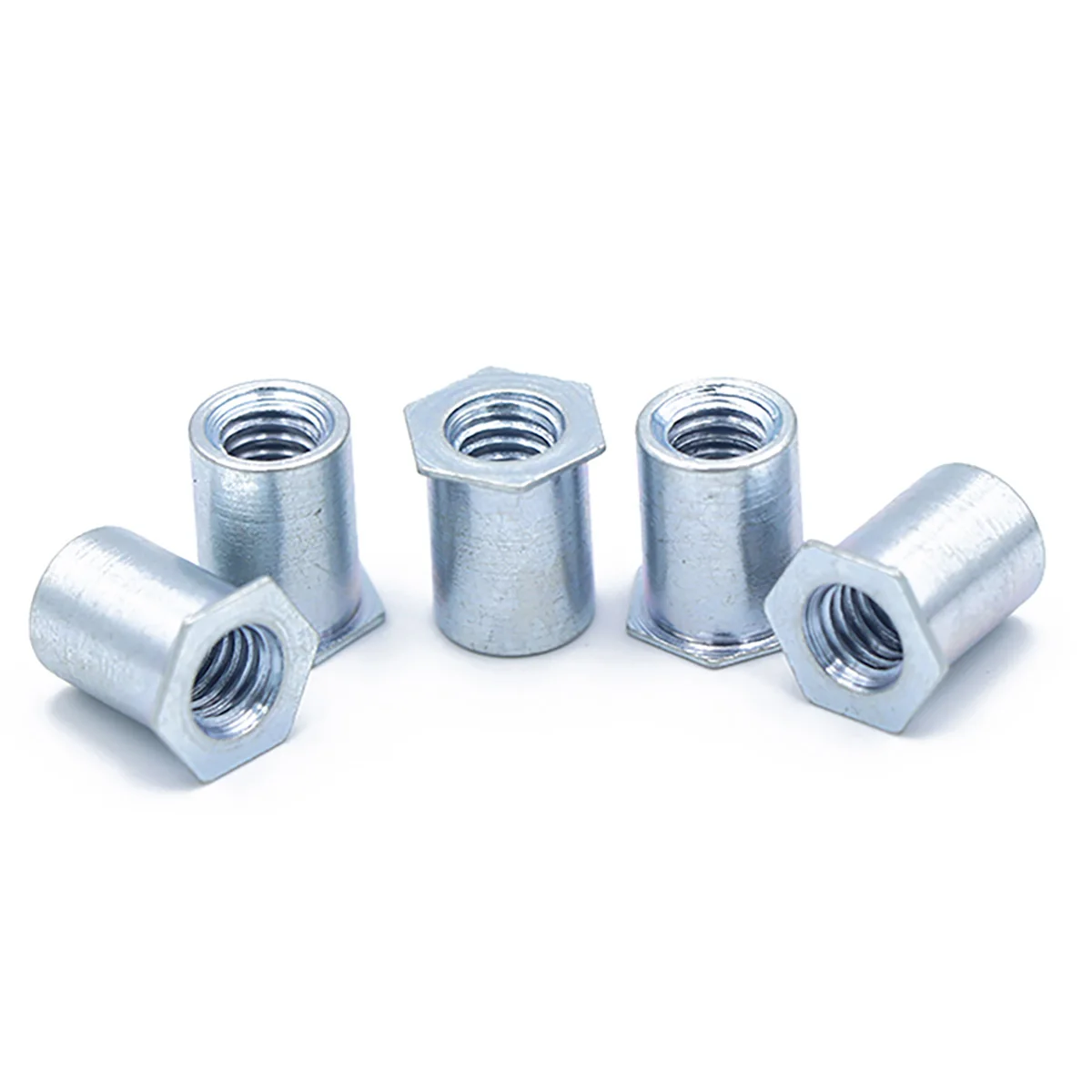 Galvanized Hexagon Through-Hole Riveting Stud Nut / Iron Plate Column Riveting Part M2M2.5M3M4M5M6M8