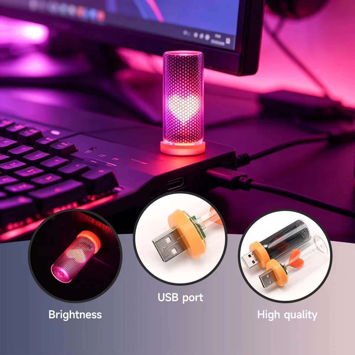 New USB Heart Car Ambient Mood - Interior Design Home Decor 评论和价格