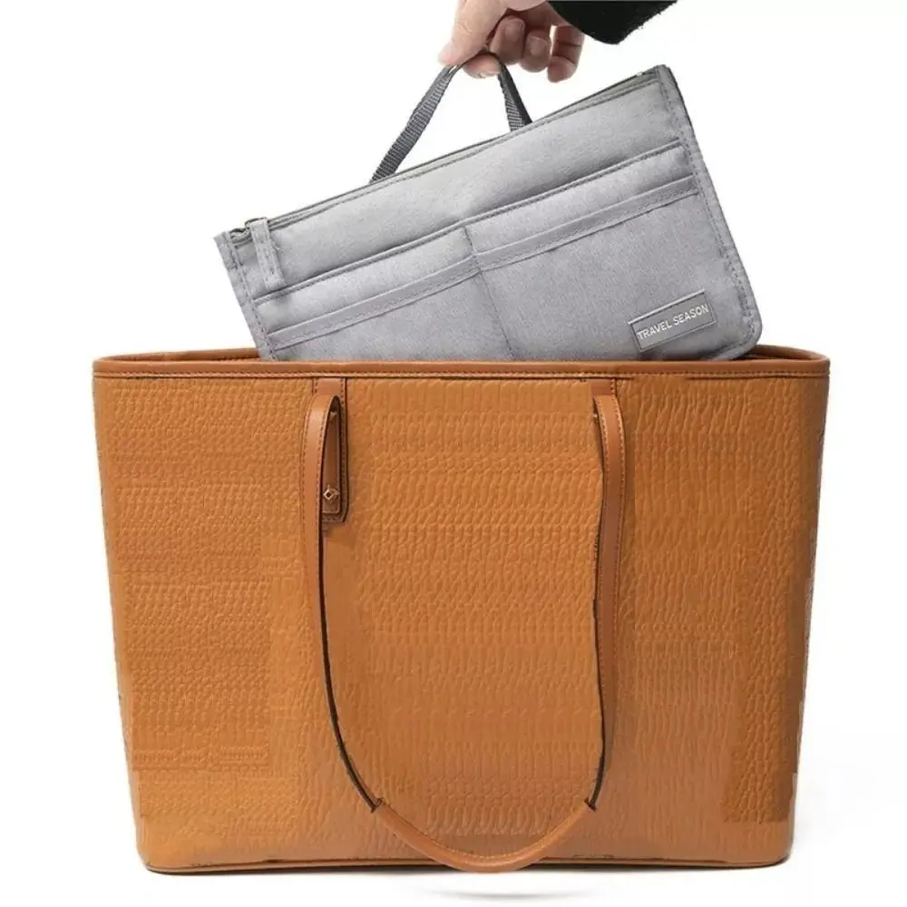 Durable Polyester Travel Toiletry Bag Large Capacity Double Zipper Cosmetic Bag Bag Organizer Waterproof Insert Bag