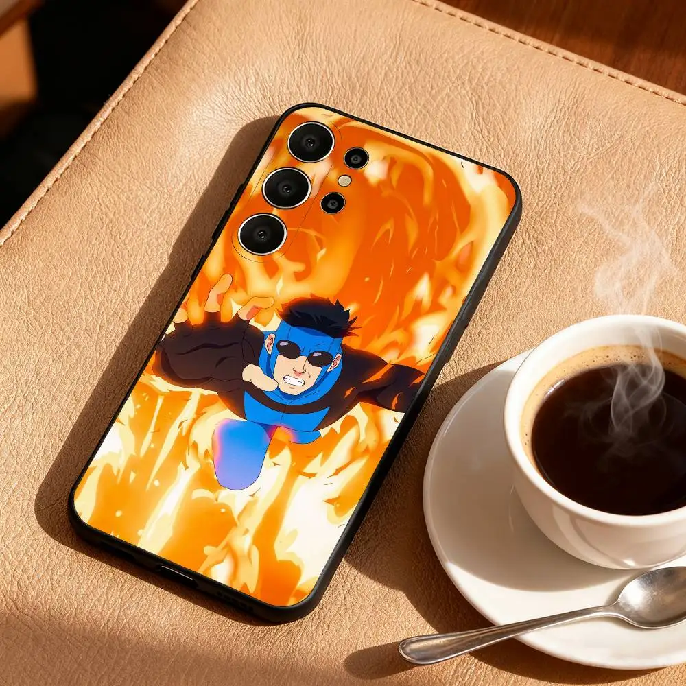 I-Invincible-Cartoon  Phone Case For Samsung S25,24,23,22,30,21,10,9,Ultra,Plus,Lite,FE Black Soft Case