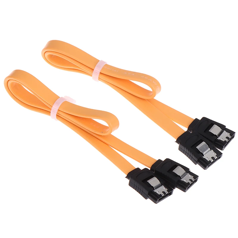 2Pcs/set 40cm SATA 3.0 Cable SATA 3.0 III SATA3 6GB/s Data Cable Straight Cord SAS Cable Dual Channel Hard Drive Data Cable