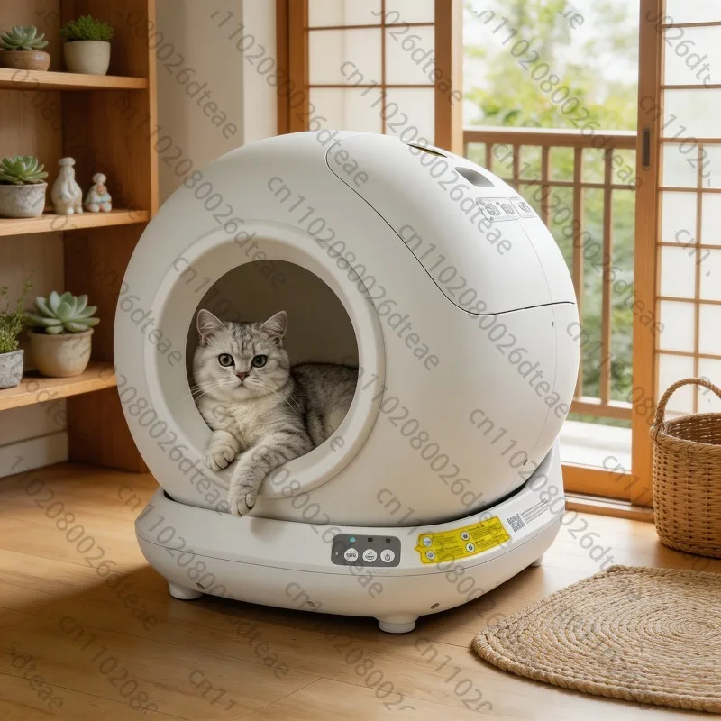 Compact Quiet Self‑Cleaning Smart Cat Litter Box 80L Large Capacity UV Sterilization App Control Automatic Cat Toilet Pet