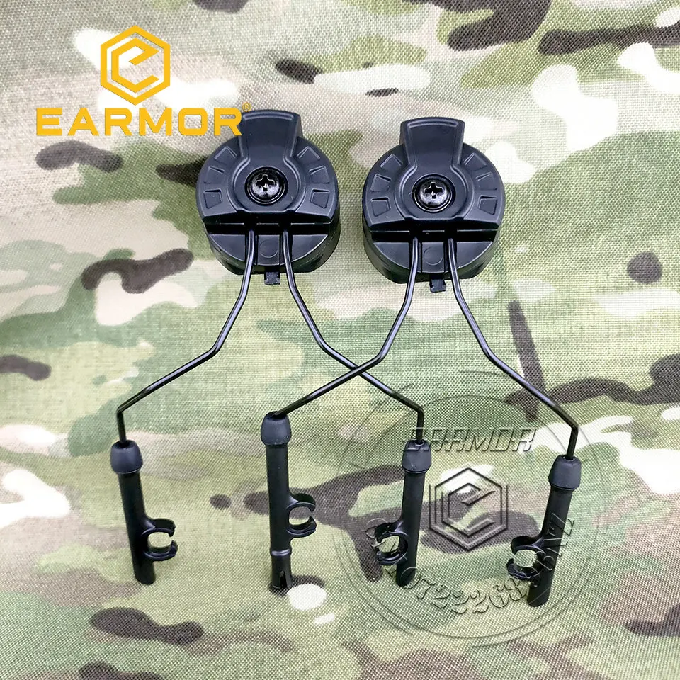 Earmor M11  Adapter Earphone Curved Helmet Rail Adapter, Which Can Rotate Comtac Earphone 360 Degrees