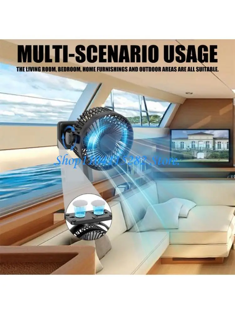 Mounting Fan 3 Speed Settings For Golf Cart Boats And Camping