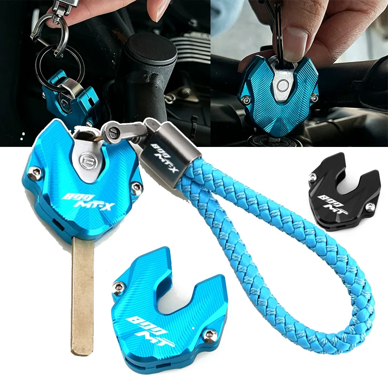 

Fit For CFMOTO 800MT MT800 CF MOTO 800 MT/MTX 800MTX Motorcycle Accessories CNC Aluminum Key Case Shell Cover & KeyChain KeyRing