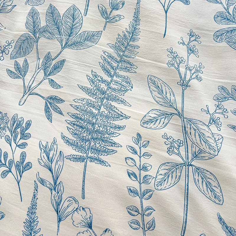 2025 워시 코튼 더블 원사 싱글 이불 커버 Simple Wind Ins Wind 작은 꽃 한국어 버전 이불 피부 친화적 인 침구