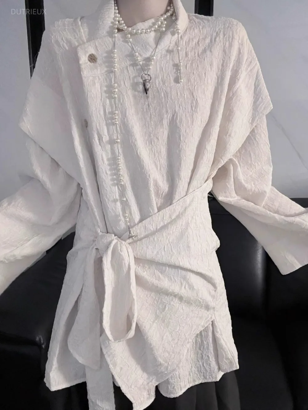 Bandage Women's Blouses New Y2k Long Sleeve Shirts Blusas Ropa Mujer Loose Casual Fashion Roupas Feminina Autumn Bottoming Tops