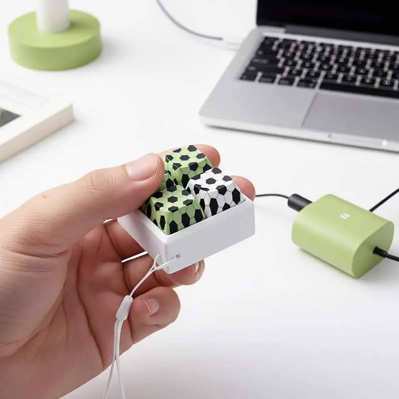 4-Tasten-Fußball-Tastatur Fidget Clicky Button zur Angstlinderung, sensorischer Schlüsselanhänger, Entspannungs-Fidget-Clicker, Fidget-Geschenke – Detail 4