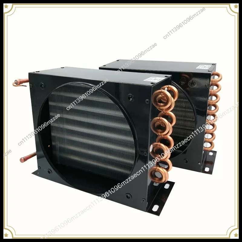 Freezer Condenser Air Water Cooled, Aluminum Fin Copper Tube Radiator, Refrigeration Heat Exchanger