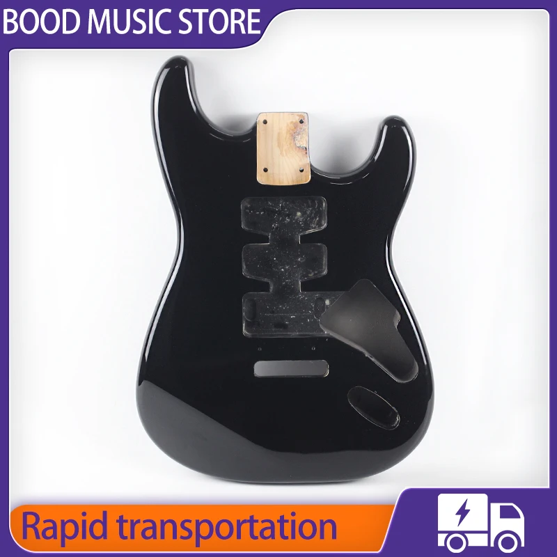 AAAAA Black two-point style Electric Guitar Body for Fend ST North American Alder HSS Pickup slot High-end Handmade CNC Guitar